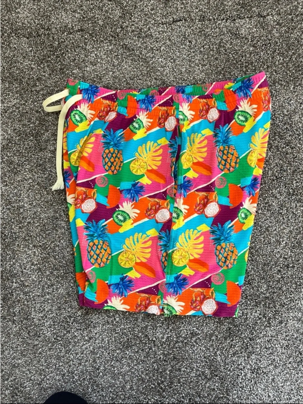 Blackbough Swim Men's Swim Trunks Tropical Fruit Print Size Large